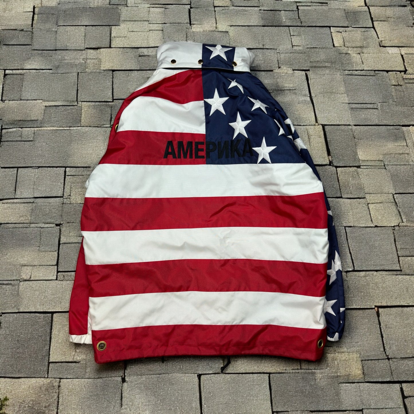 SS19 Vetements American Flag Parka