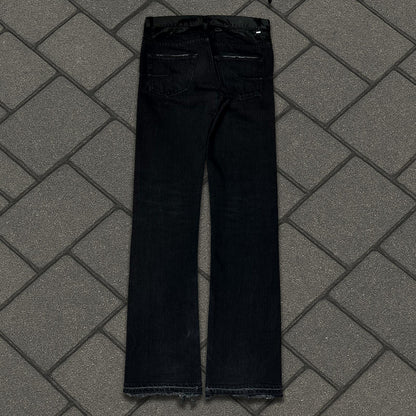 AW06 Dior Homme Satin Bootcut Cummerbund Denim