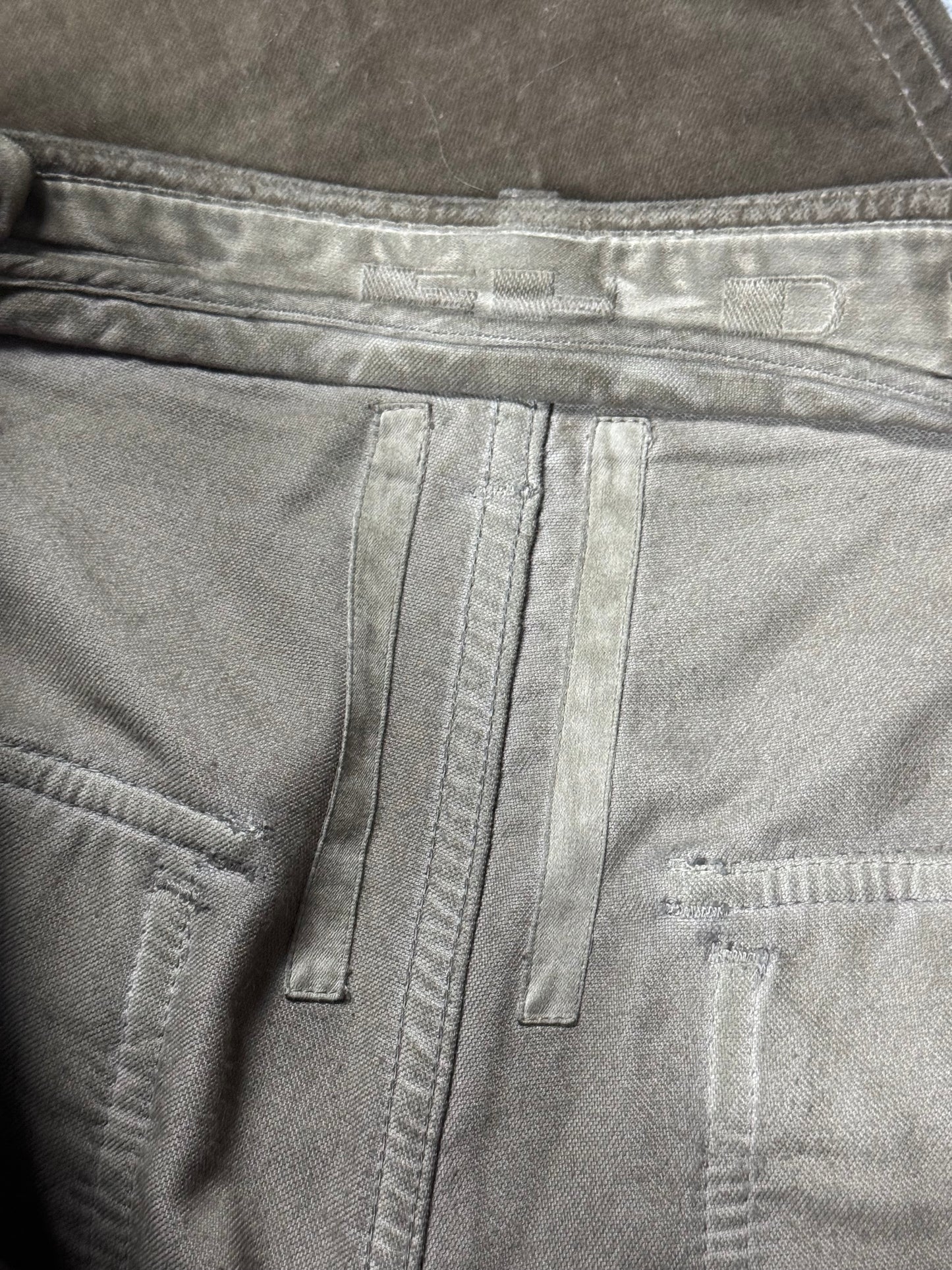 SS08 Rick Owens Brown Velour Double Layer Aircut Pants