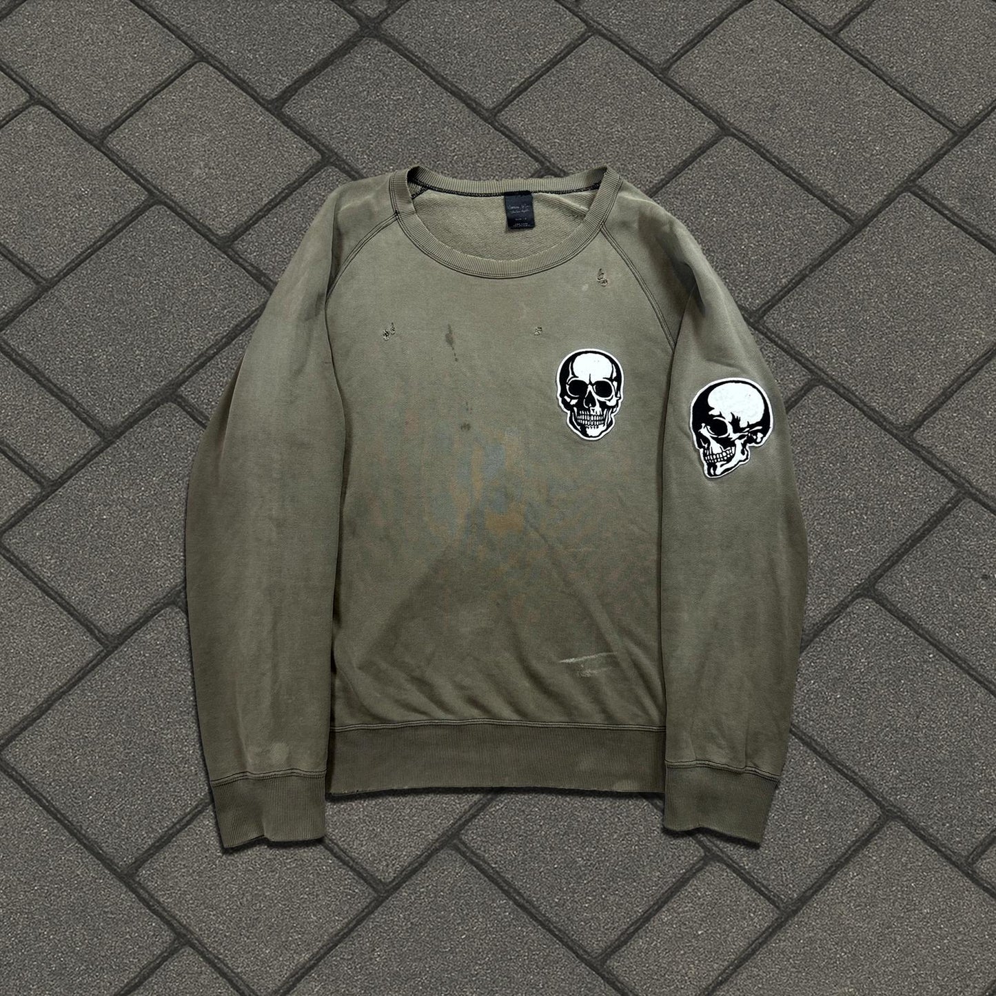 SS04 Number (N)ine Brown Double Skull Crewneck