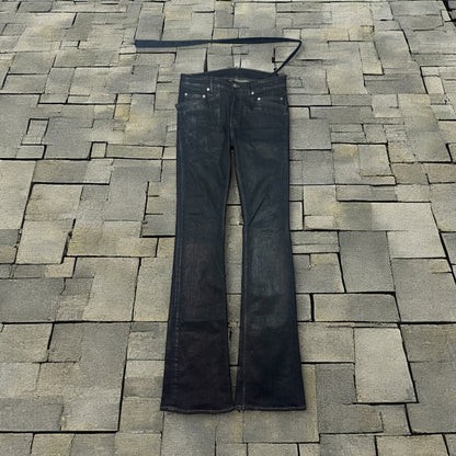 Rick Owens Drkshdw Foil Waxed Tyrone Bootcut Denim