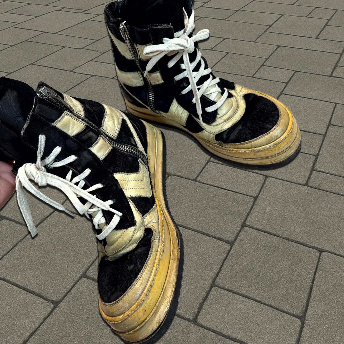 AW08 Rick Owens 1/40 Pony Hair Oreo Dunks