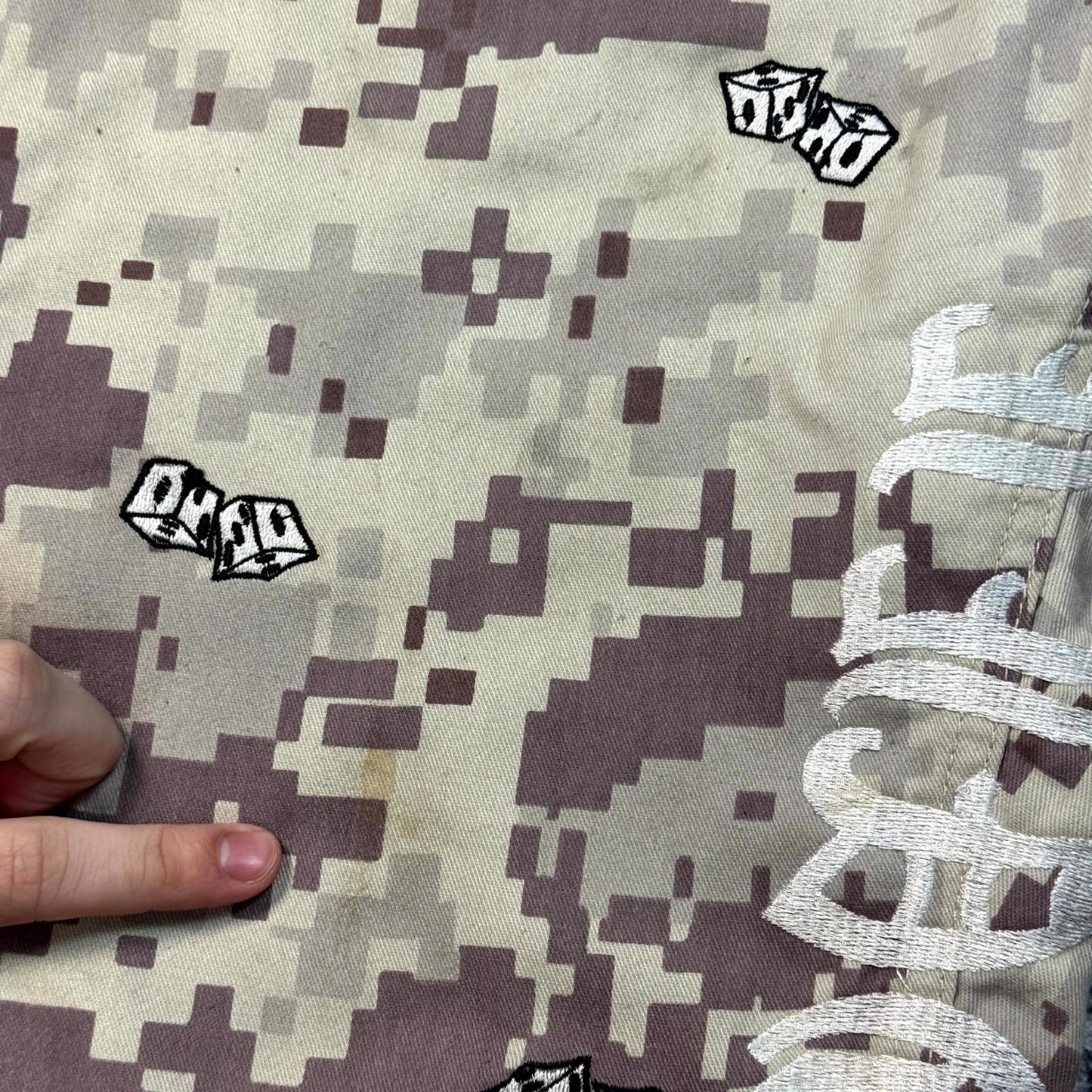 Vlone Digital Camo Desert Old English Denim