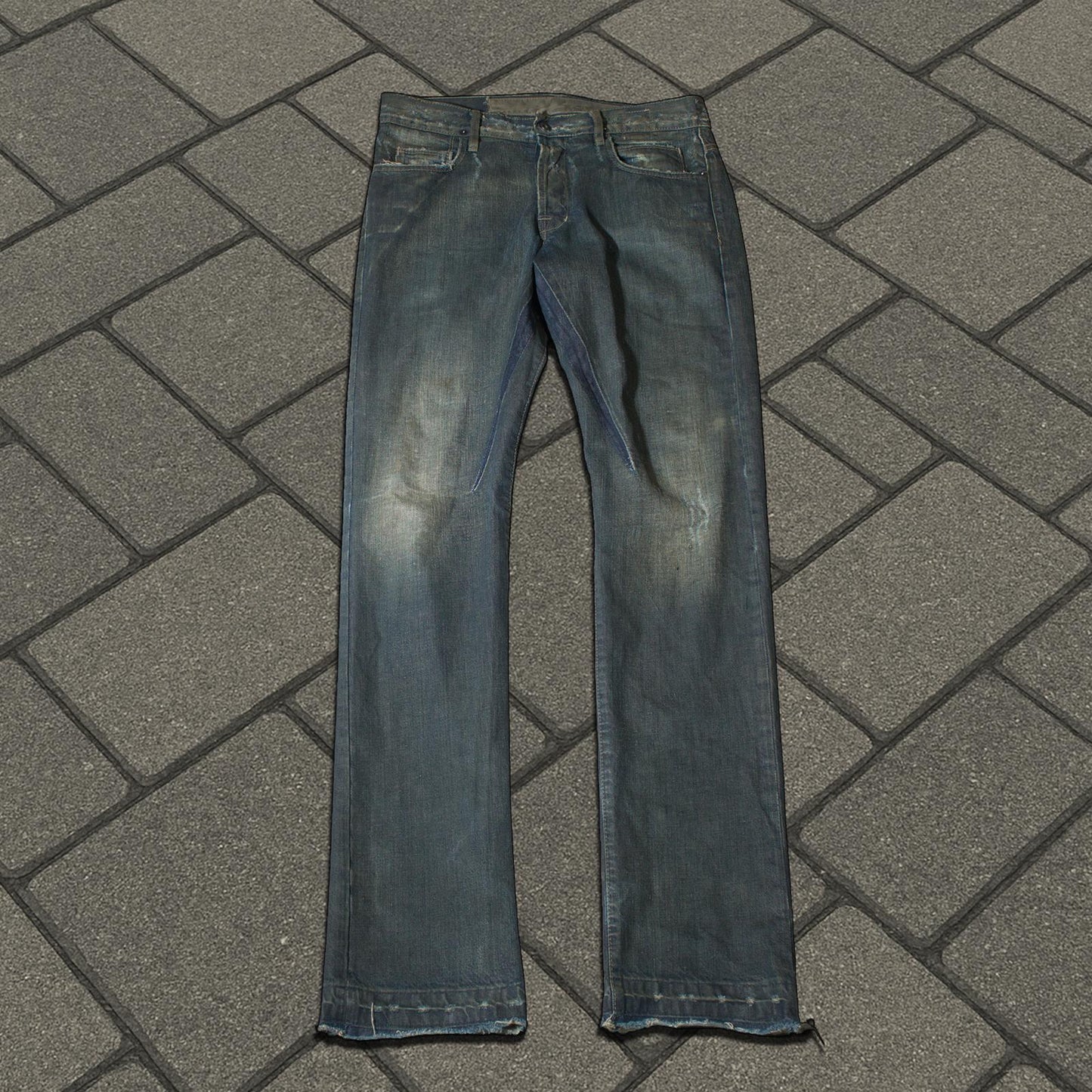 FW08 Rick Owens ‘Stag’ Clawmark Detroit Cut Denim
