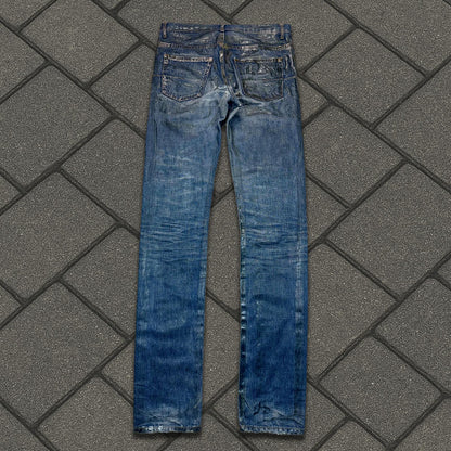 AW05 Dior Homme Green Wax Luster Denim