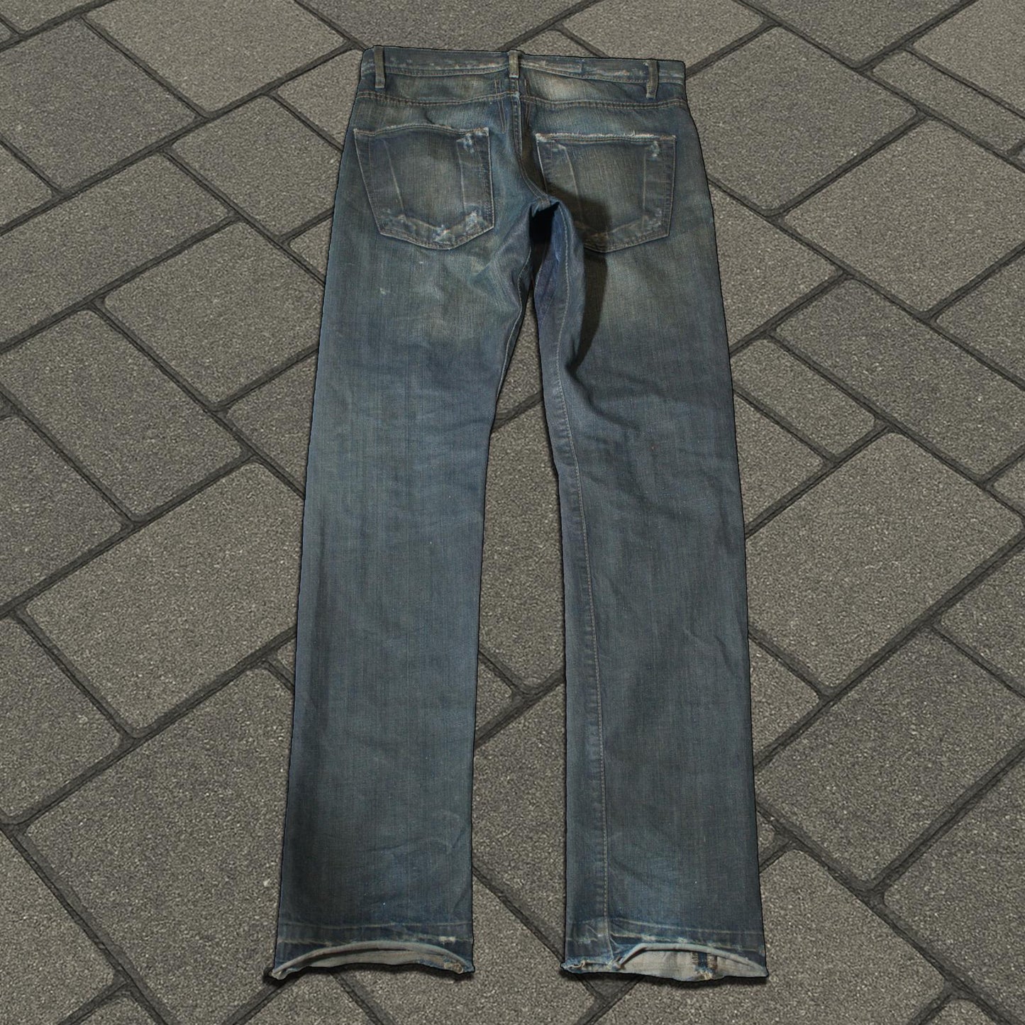 FW08 Rick Owens ‘Stag’ Clawmark Detroit Cut Denim