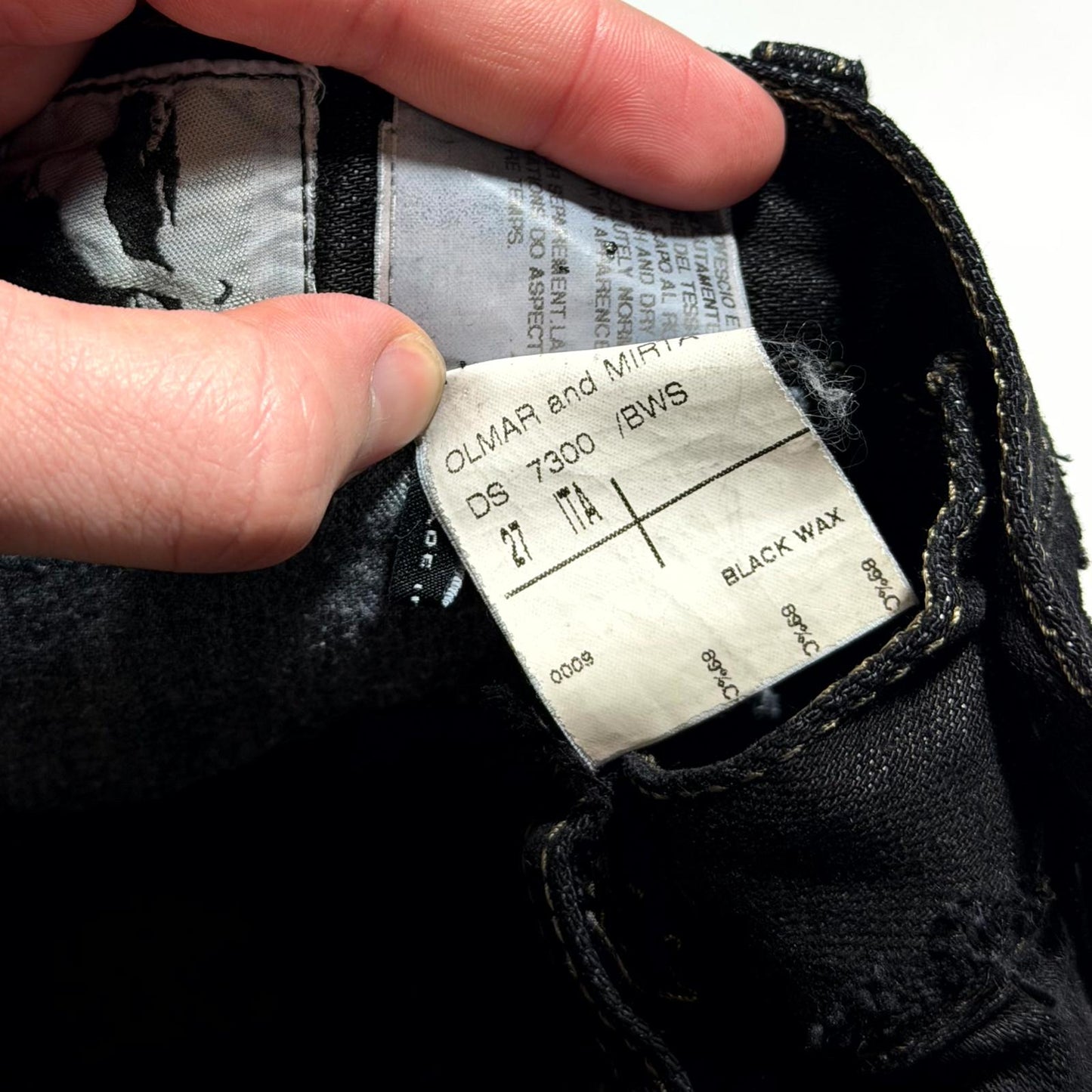 SS09 Rick Owens Light Wax Detroit Cut Denim