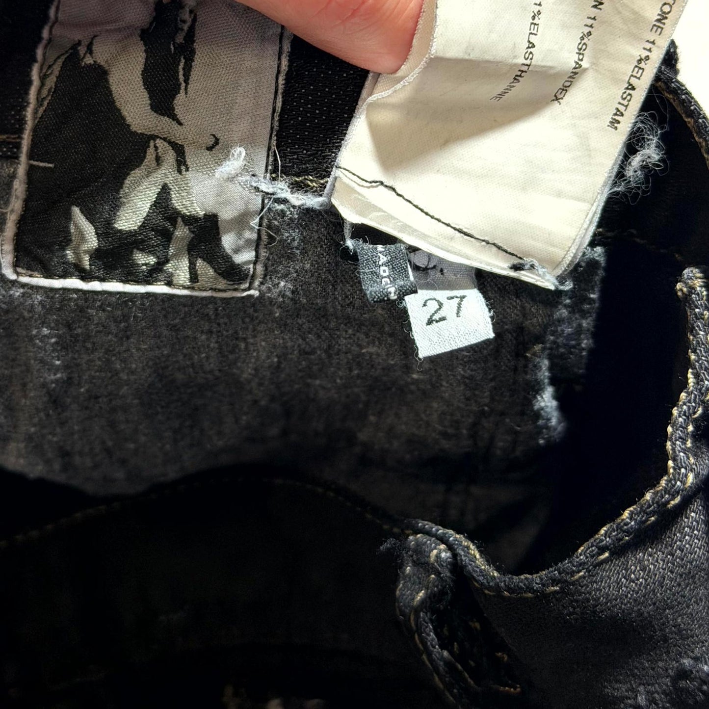 SS09 Rick Owens Light Wax Detroit Cut Denim