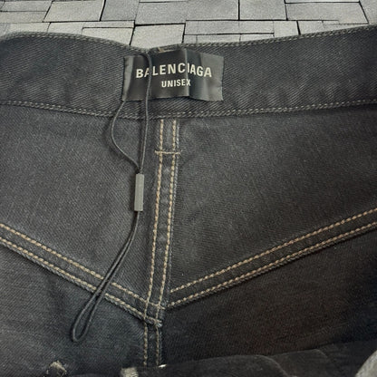 FW22 Balenciaga Waxed Baggy Jeans