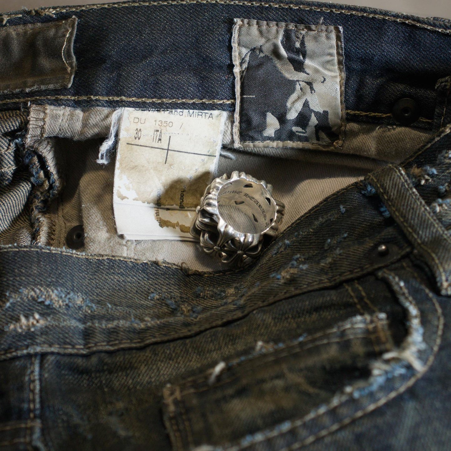FW08 Rick Owens ‘Stag’ Clawmark Detroit Cut Denim