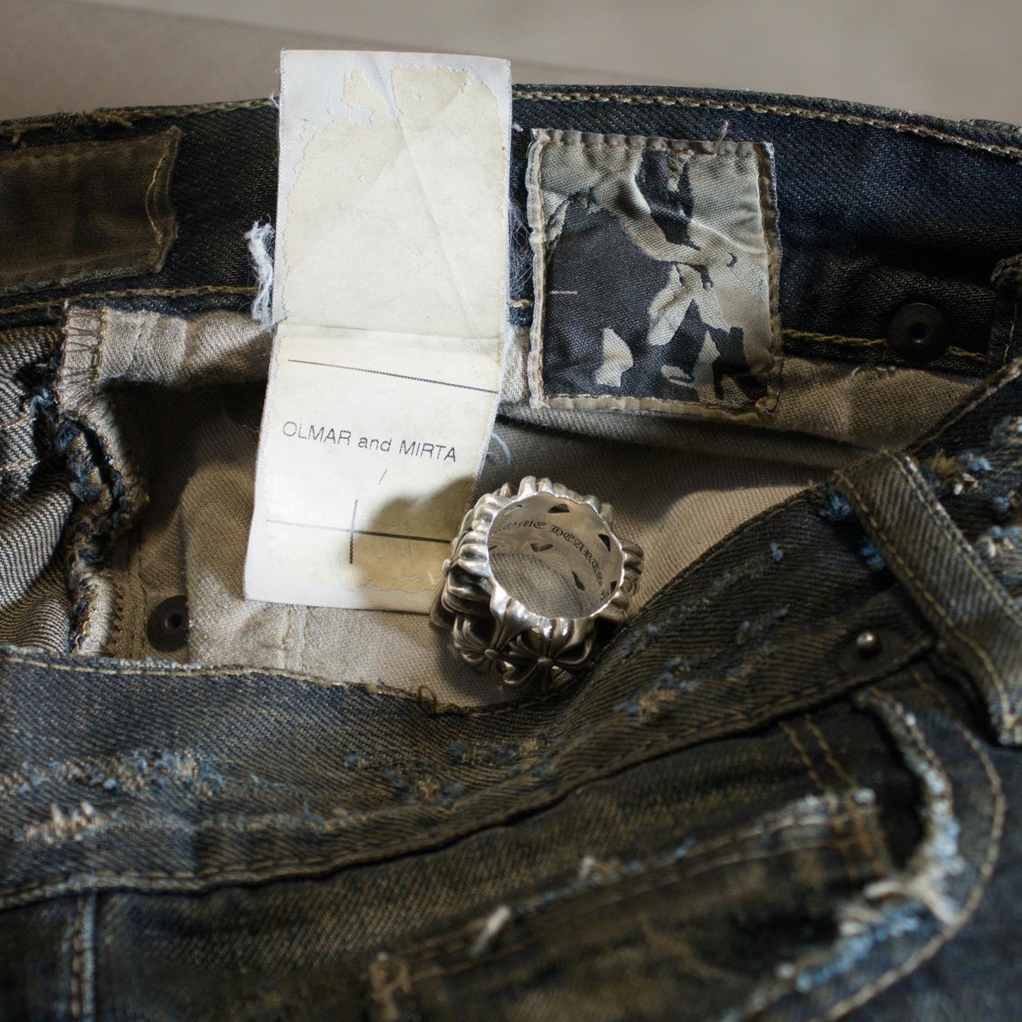 FW08 Rick Owens ‘Stag’ Clawmark Detroit Cut Denim