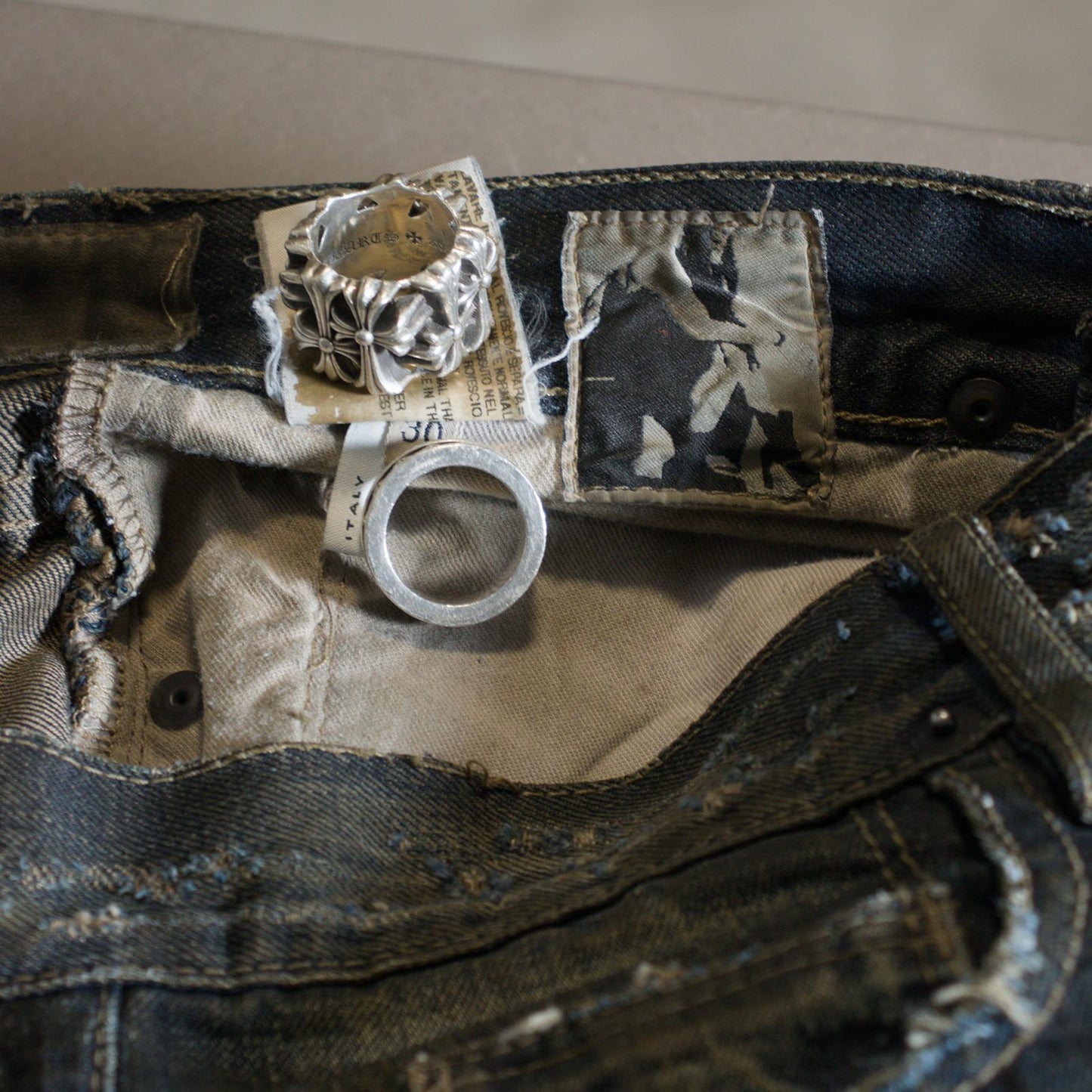FW08 Rick Owens ‘Stag’ Clawmark Detroit Cut Denim