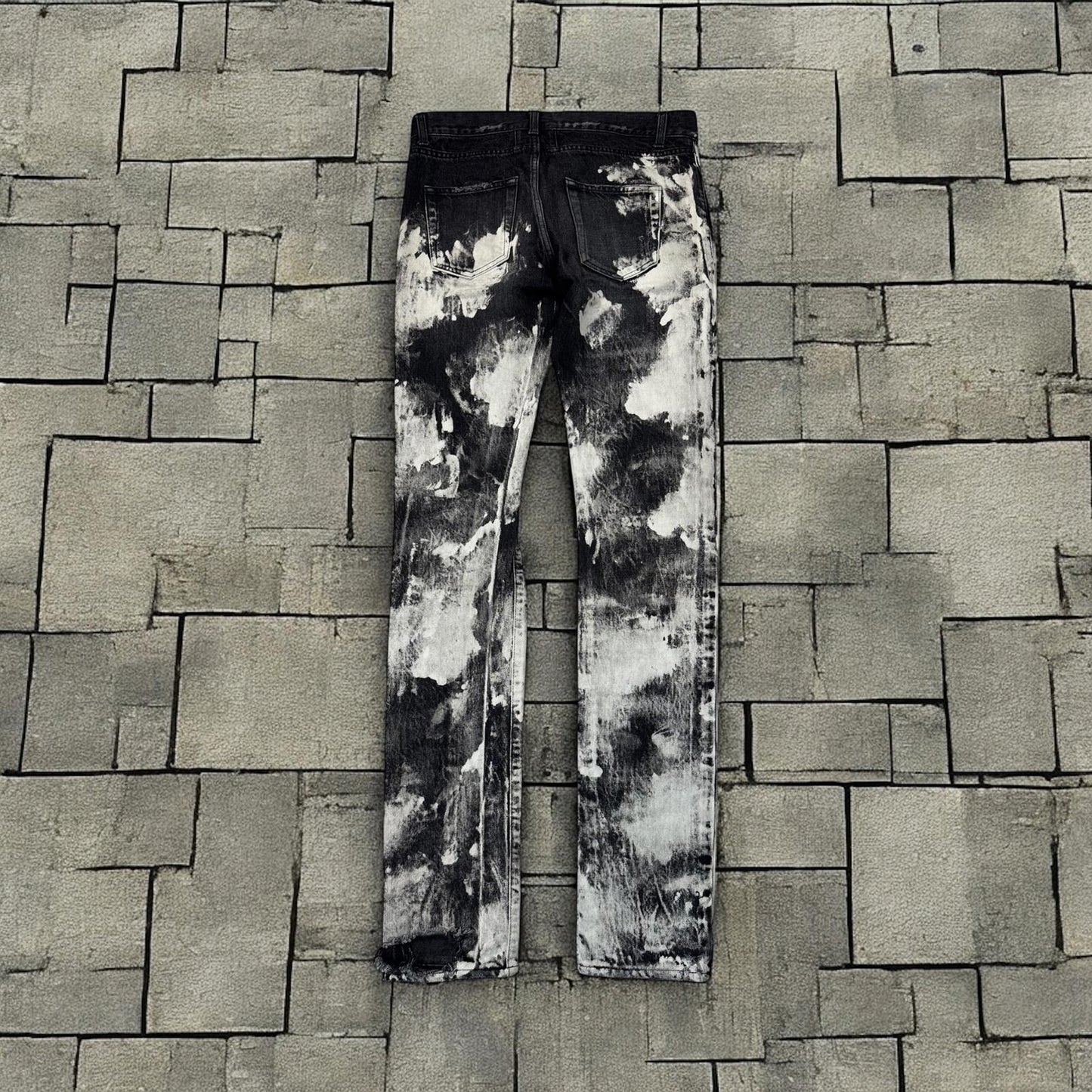 SS16 Saint Laurent Paris Painted Denim