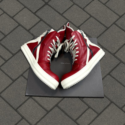 Rick Owens Cardinal Red Geobasket Sneaker