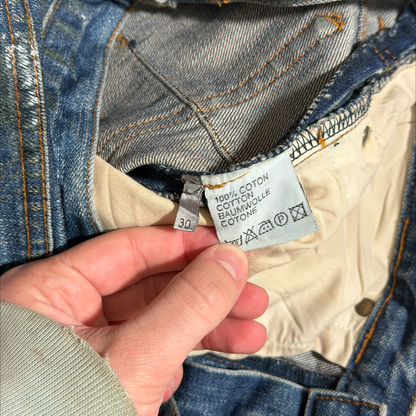 AW03 Dior Homme Blue Luster Waxed Denim