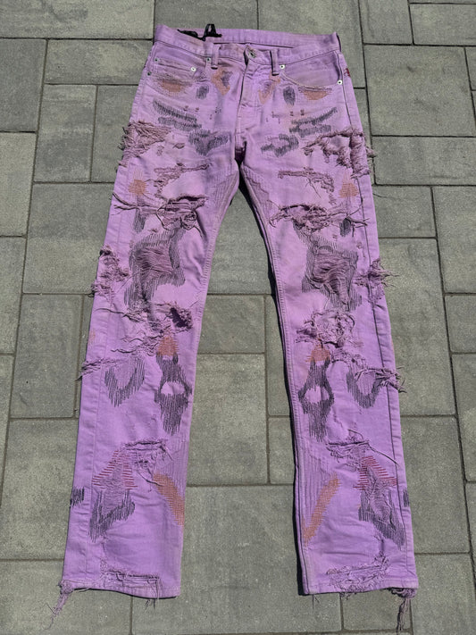 Vlone 1 of 1 Purple Scab Denim