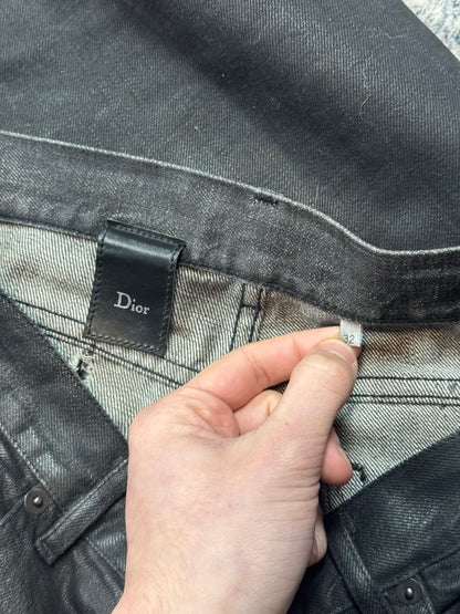 SS04 Dior Homme Strip Waxed Denim
