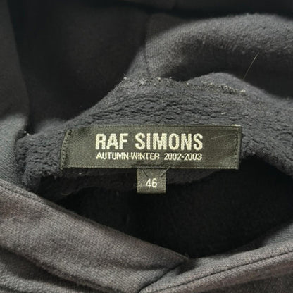 AW02 Raf Simons Black Virginia Creeper Colligate Hoodie