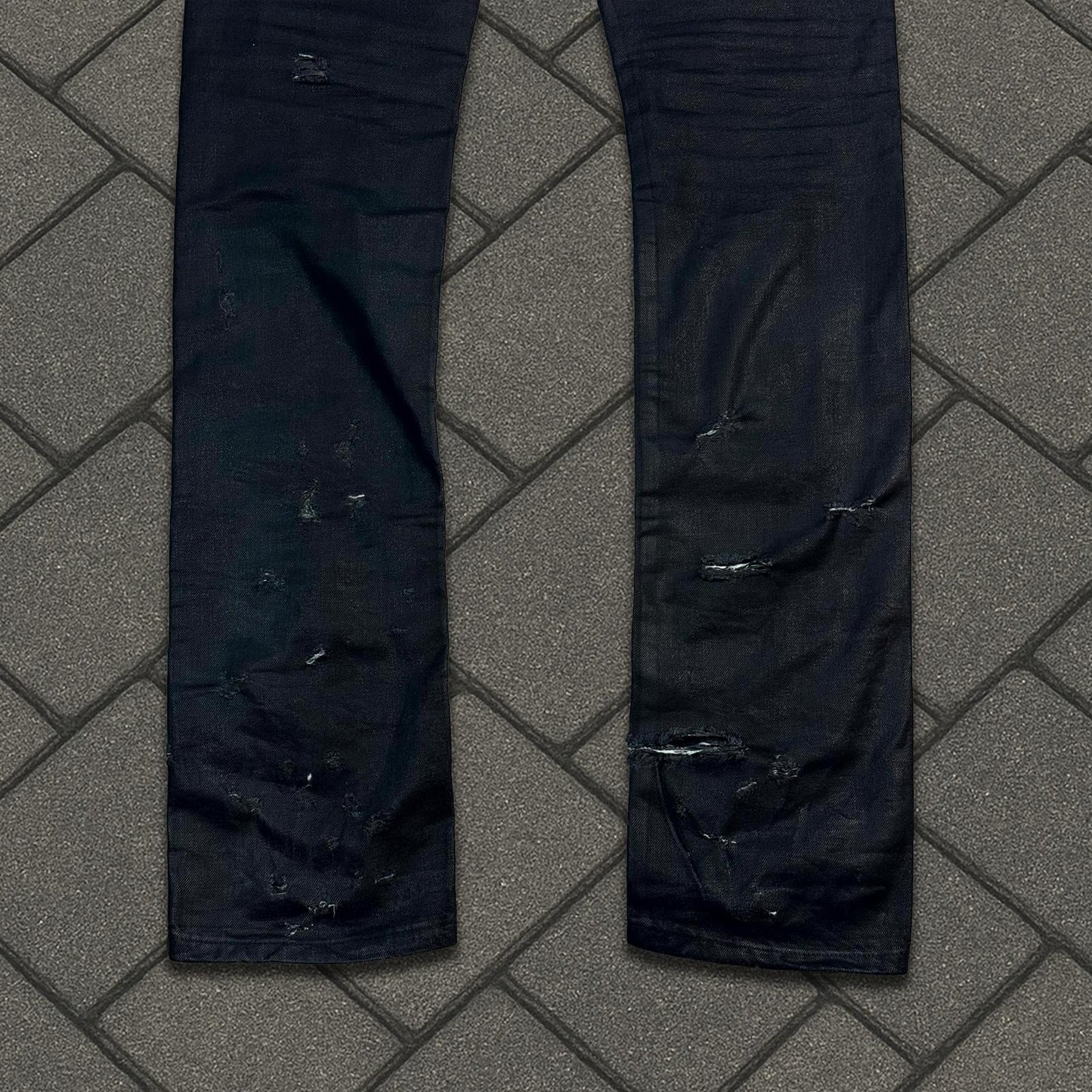 SS04 Dior Homme Waxed Strip Denim