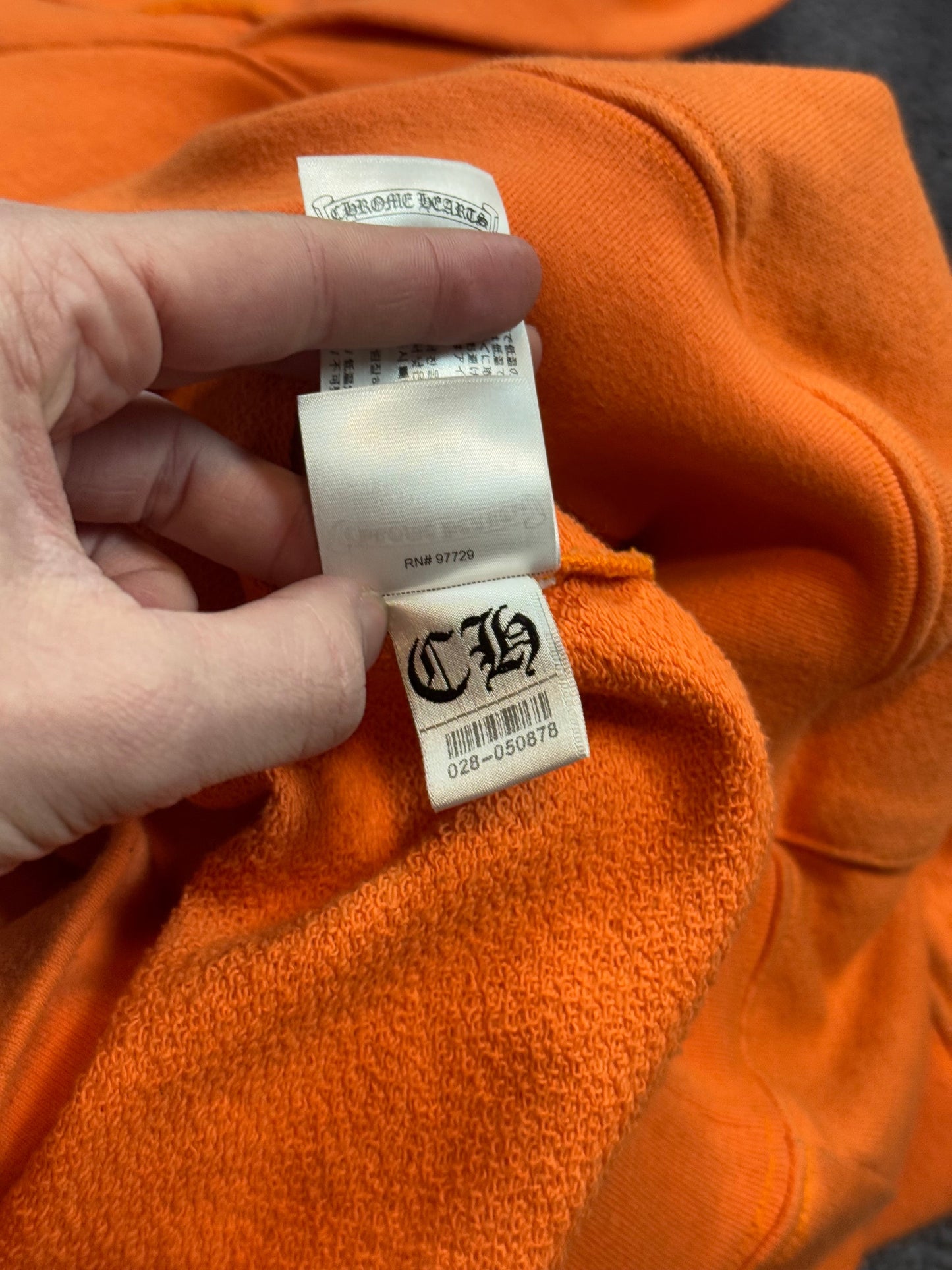 Chrome Hearts Orange Dagger Vine Hoodie