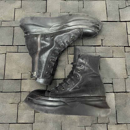 Rick Owens Black Waxed Abstract Ramones