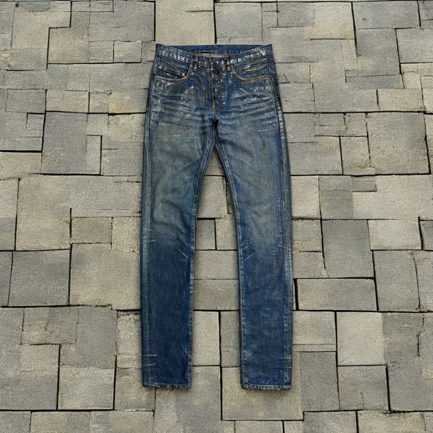 AW05 Dior Homme Clawmark Luster Waxed Denim