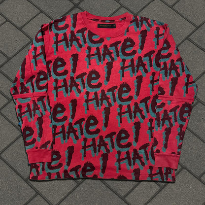 AW03 Undercover 'Paperdoll' Red I Hate Longsleeve
