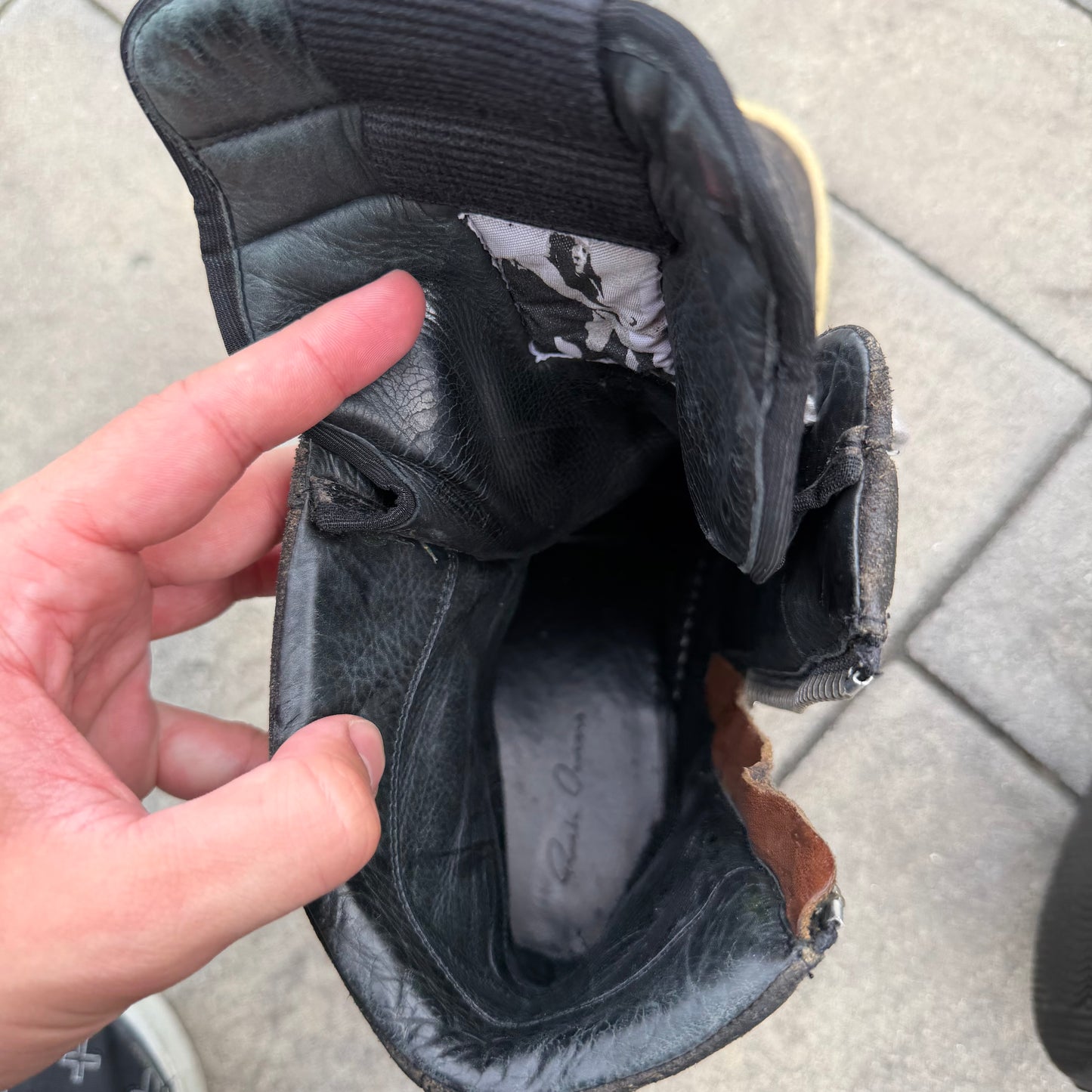 SS08 Rick Owens Blistered Leather Dunks