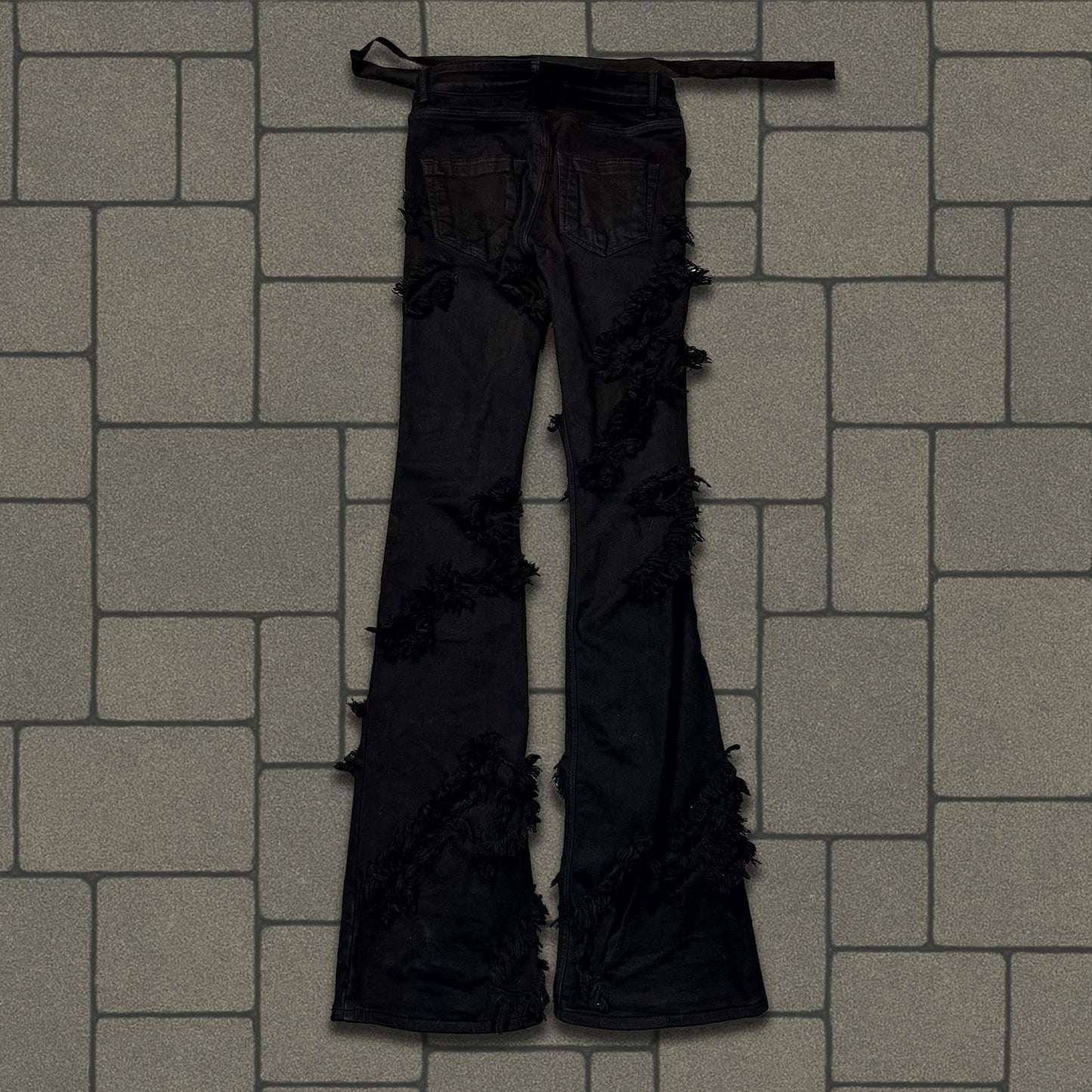 Rick Owens Tyrone Slashed Bootcut Denim