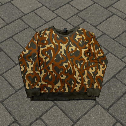AW04 Number (N)ine Green Tribal Camo Crewneck