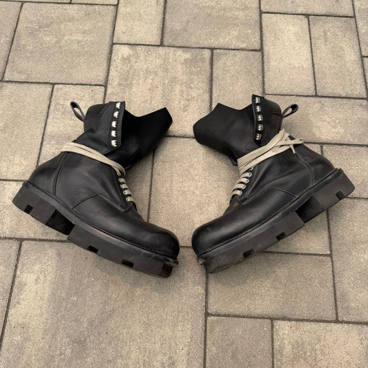 SS20 Rick Owens Leather Megatooth Boots