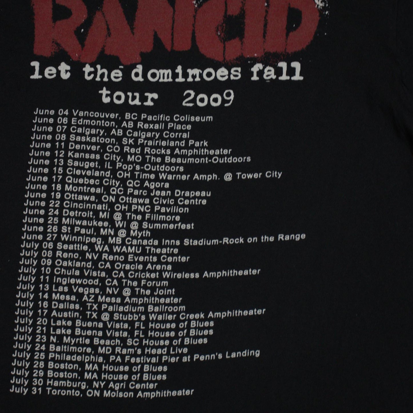 2009 Rancid Last one To Die Tee