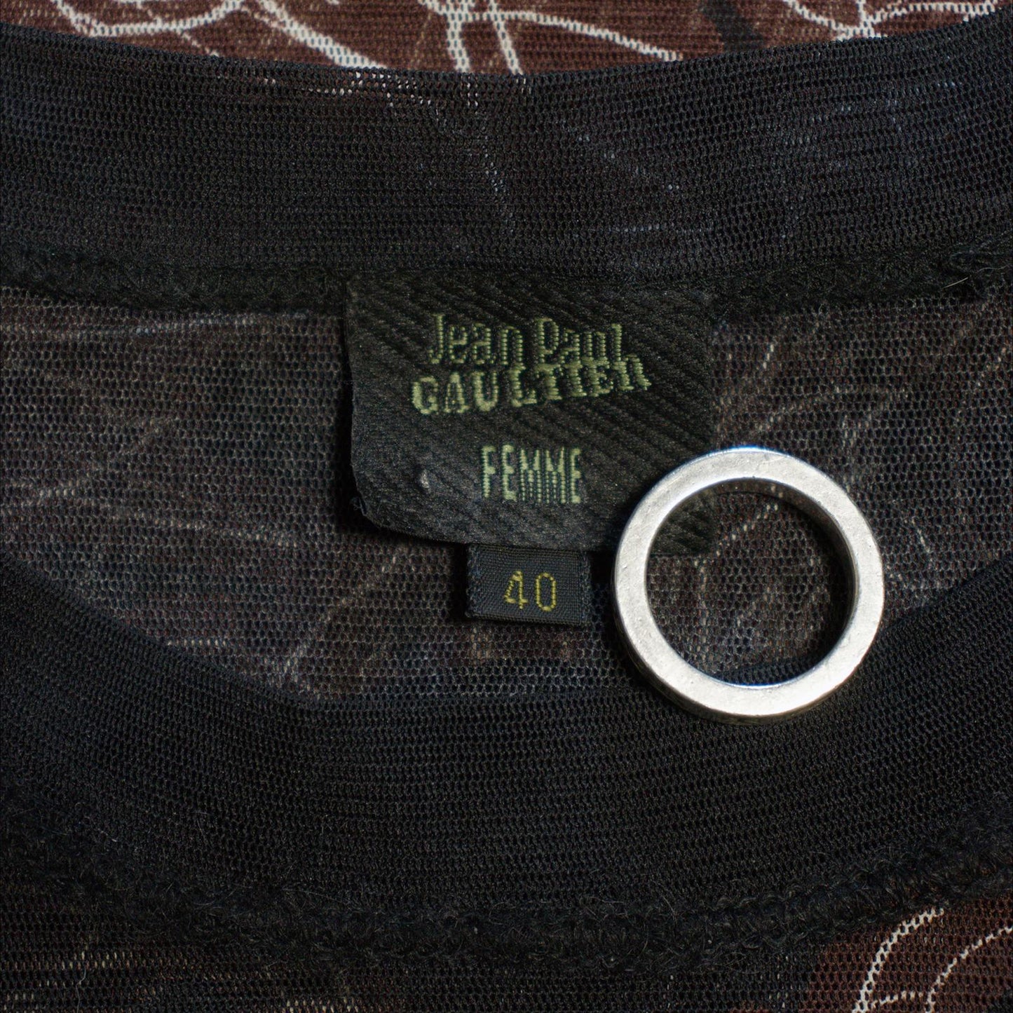 90’s Jean Paul Gaultier ‘Faces’ Mesh Longsleeve