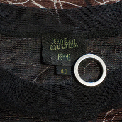 90’s Jean Paul Gaultier ‘Faces’ Mesh Longsleeve