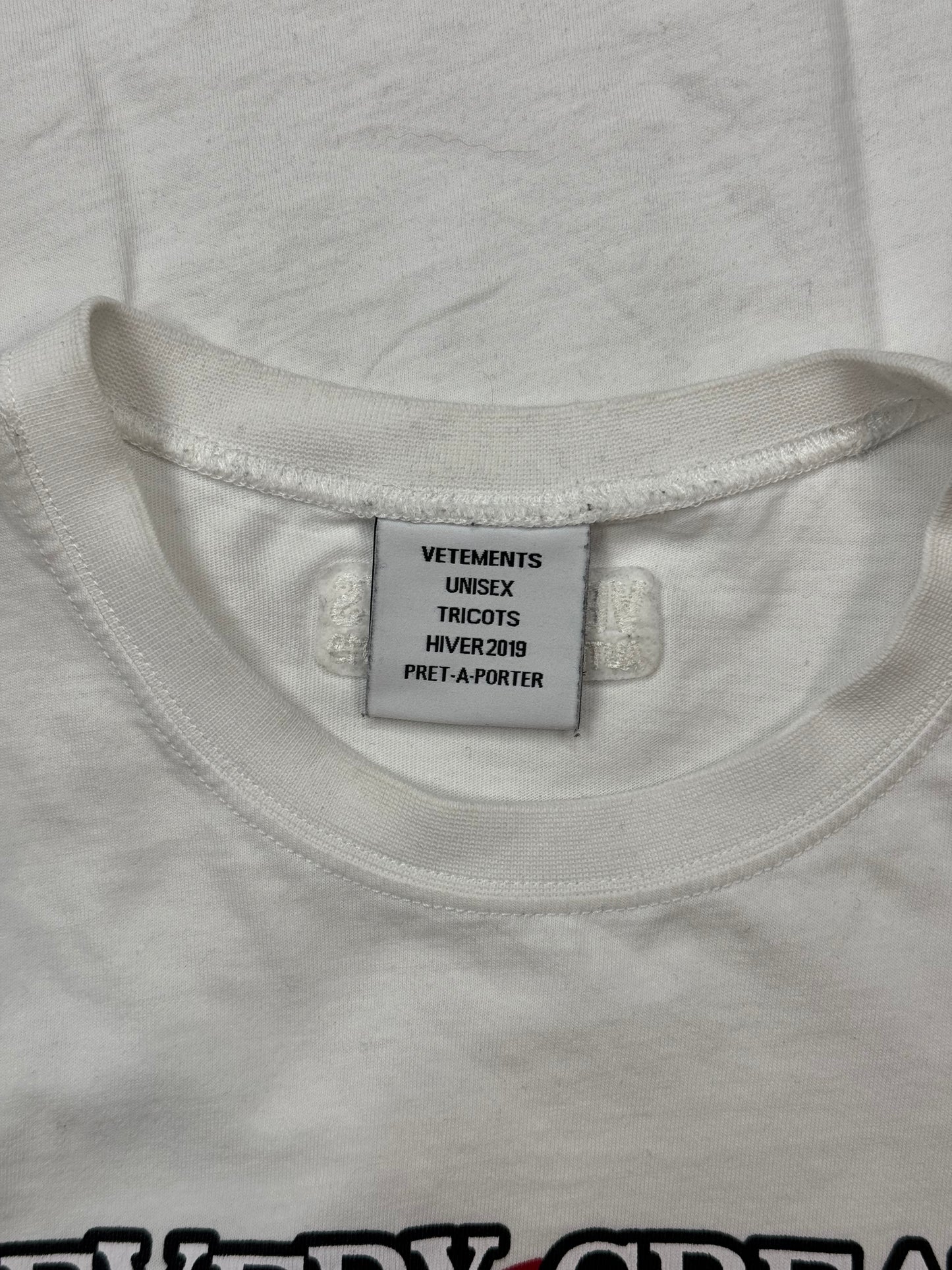 AW19 Vetements NY Tee