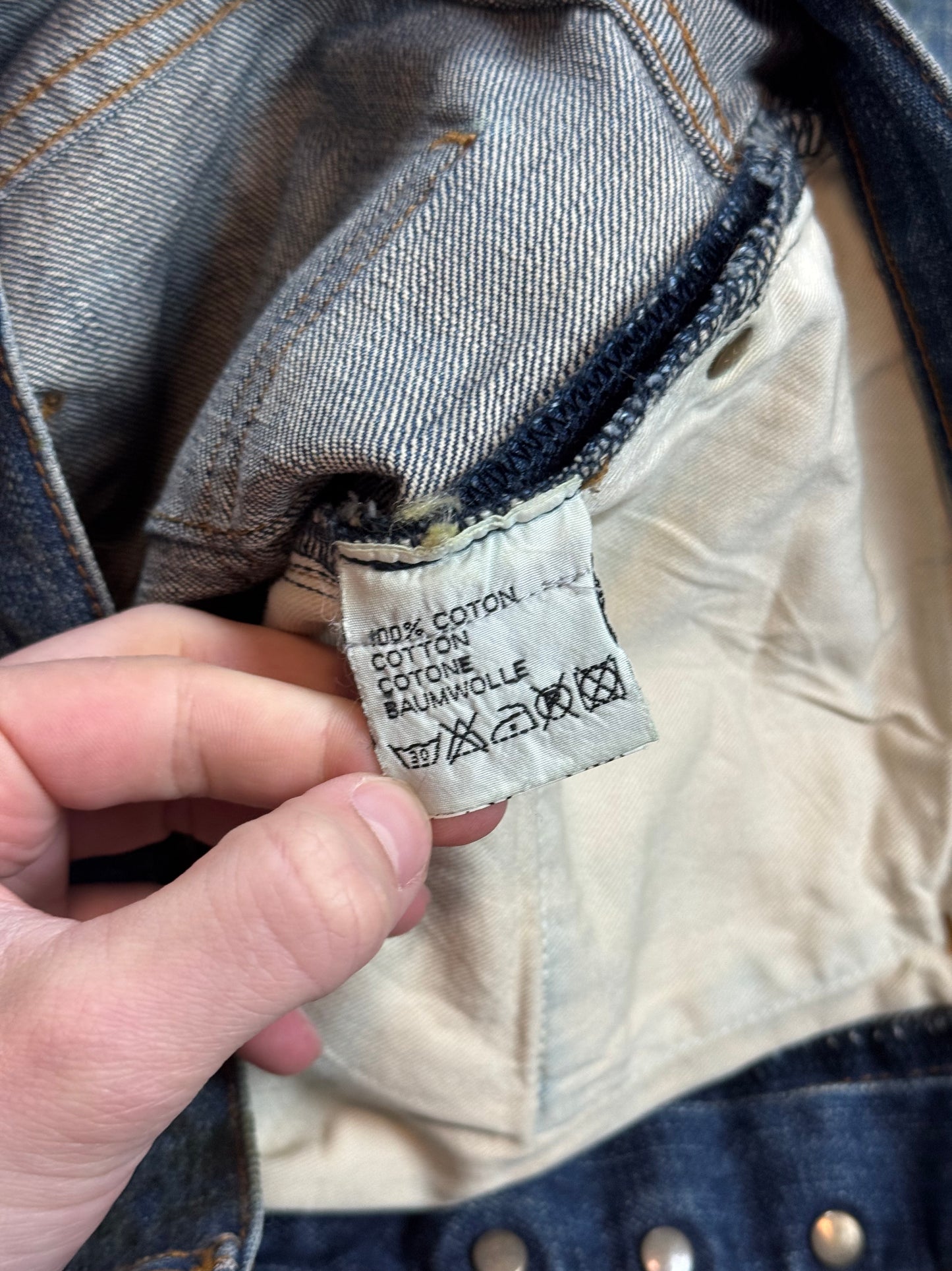 AW05 Dior Homme Clawmark Luster Waxed Denim