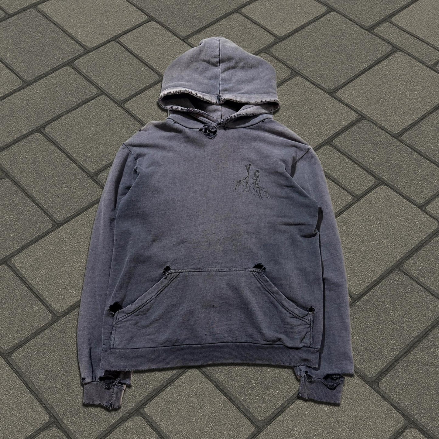 AW02 Raf Simons Black Virginia Creeper Roots Hoodie