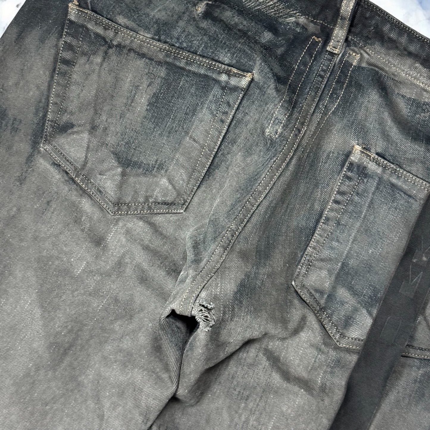 FW12 Rick Owens Hogwash Half Layer Aircut Denim