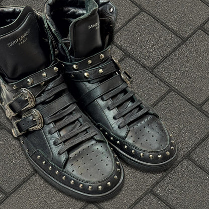 Saint Laurent Paris SL/08H Studded Strap Sneakers