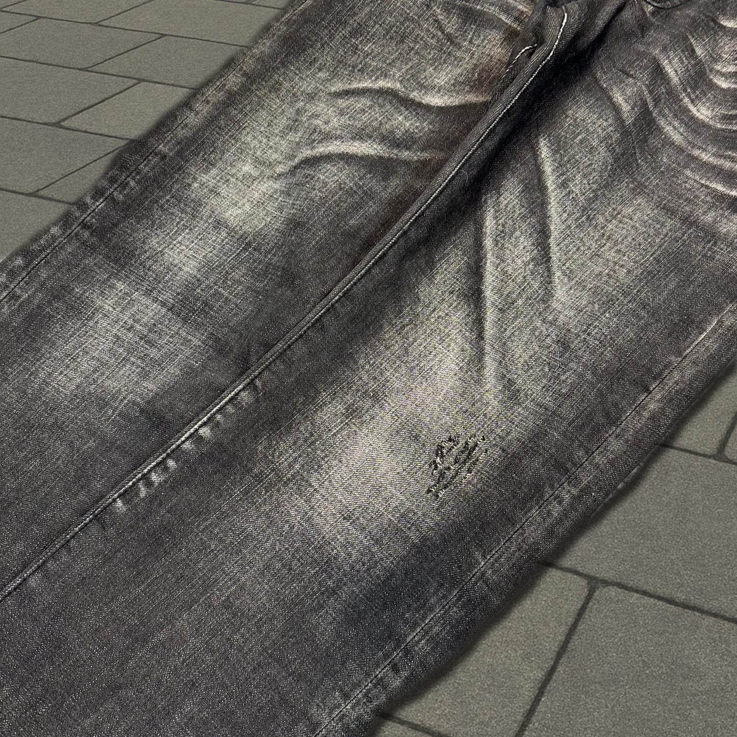 AW03 Dior Homme Black Clawmark Denim