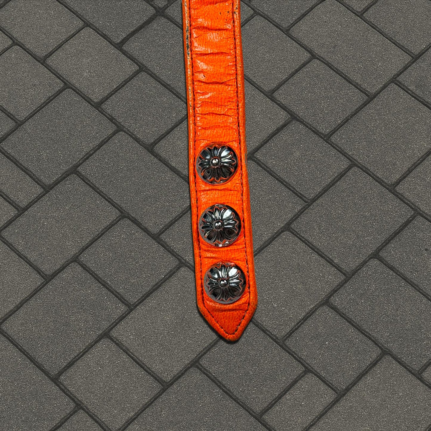 Chrome Hearts Orange Rhodium 3 Snap Bracelet