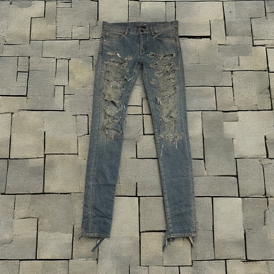 FW13 Saint Laurent Chain Denim
