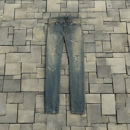 FW16 Saint Laurent Paris D02 Crash Denim