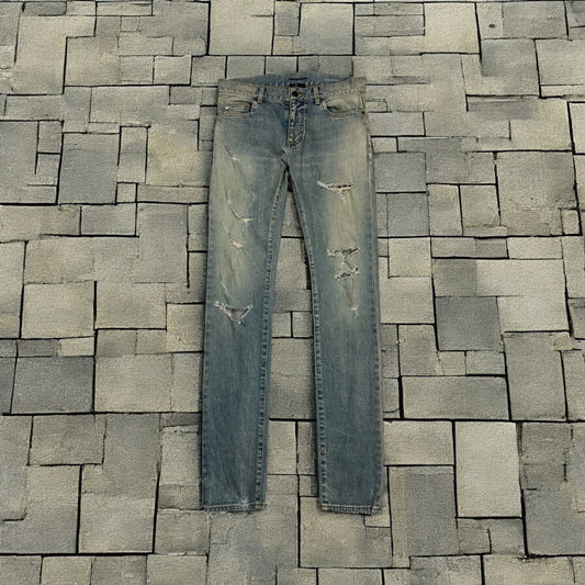 FW16 Saint Laurent Paris D02 Crash Denim