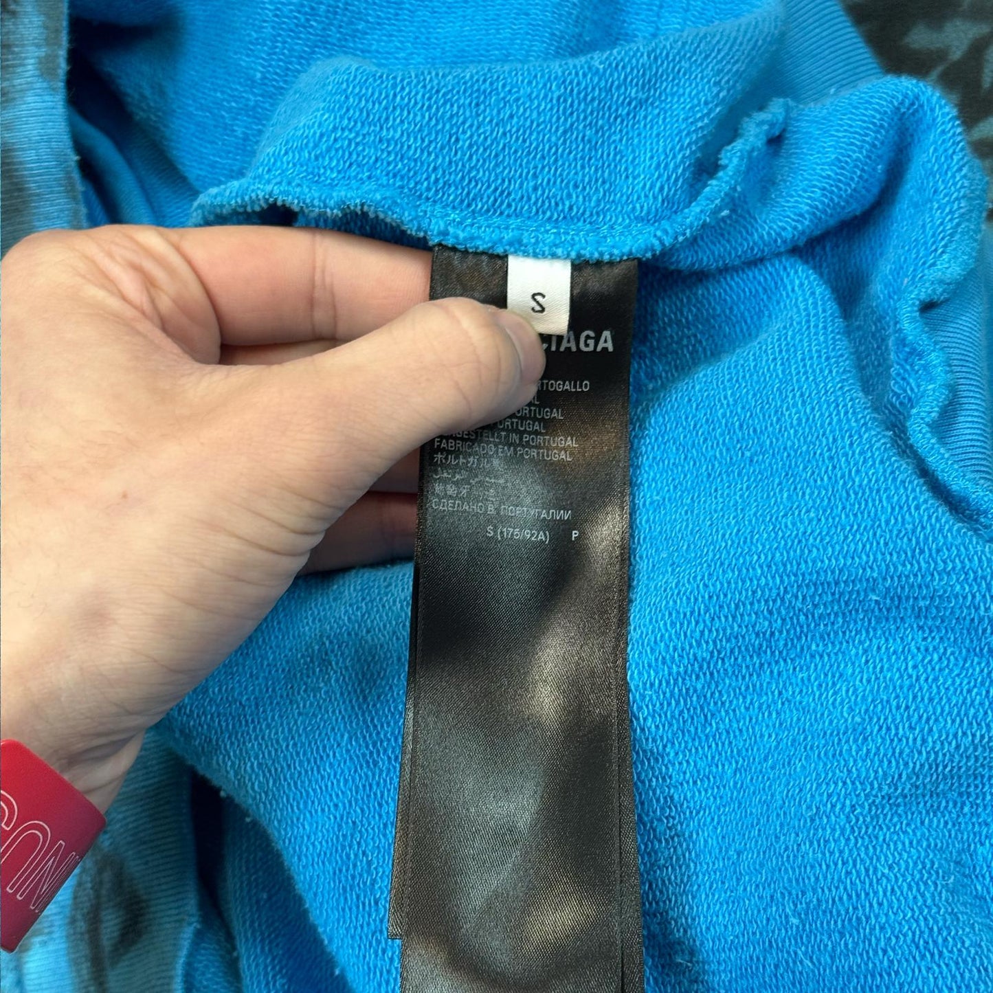 SS23 Balenciaga Blue Skater Zip-Up Hoodie