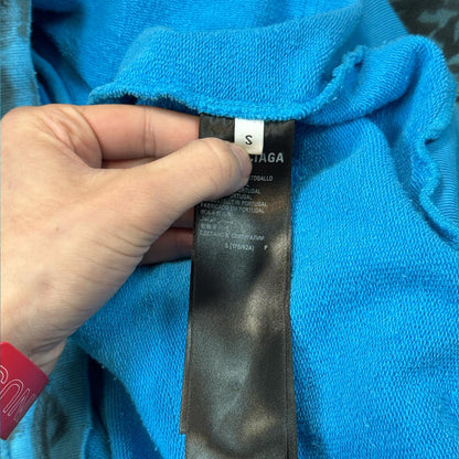 SS23 Balenciaga Blue Skater Zip-Up Hoodie