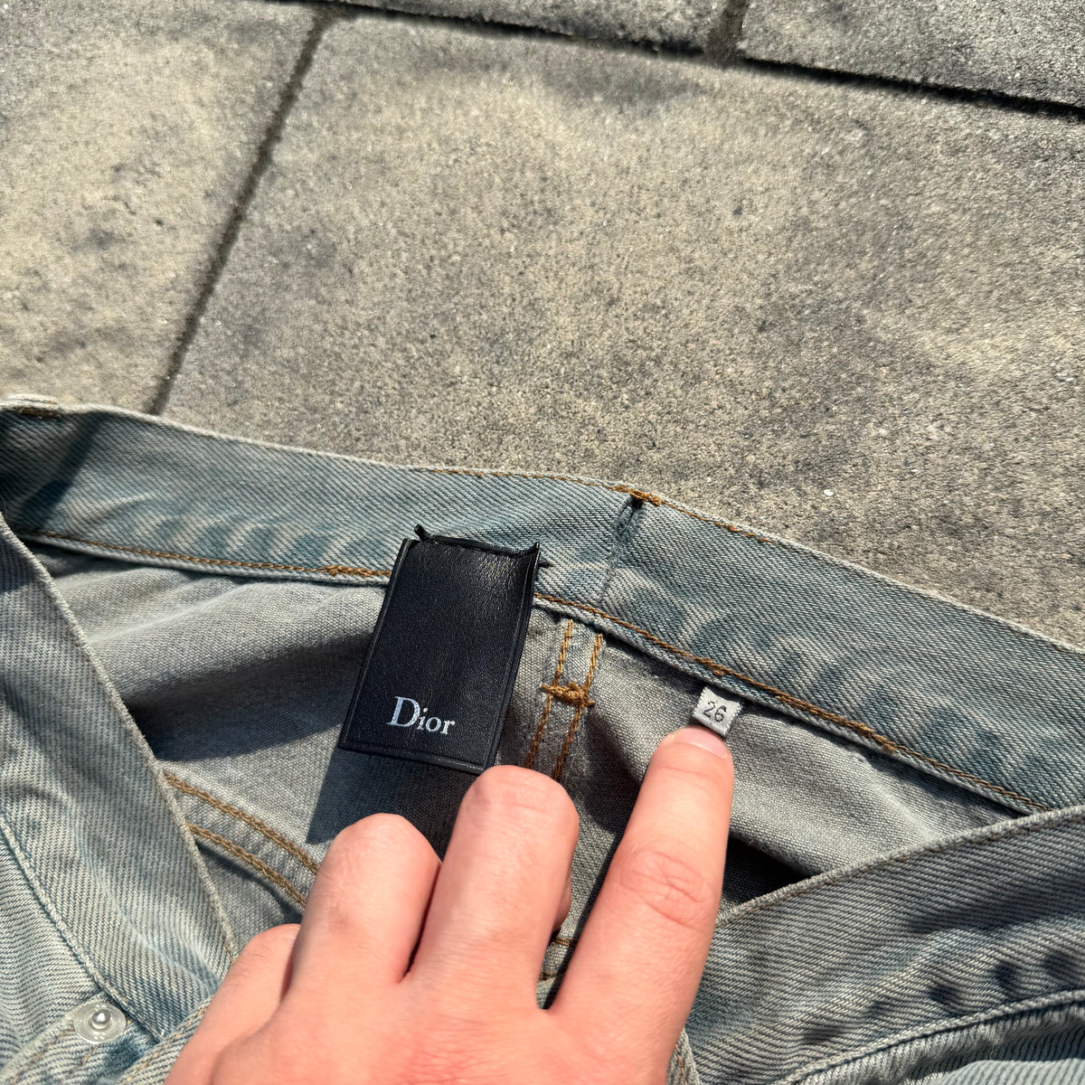 Dior Homme Grey Wash Skinny Denim