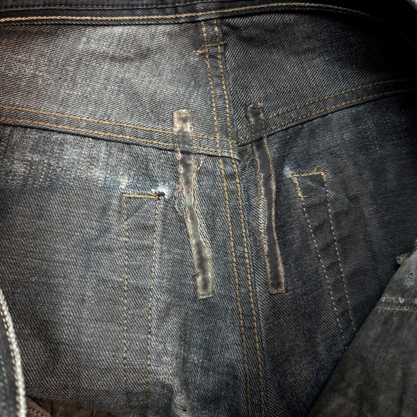SS09 Rick Owens Black Wash Detroit Cut Denim