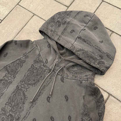 AW04 Raf Simons Charcoal Paisley Hoodie
