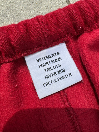 AW19 Vetements Spellout Sweatpants